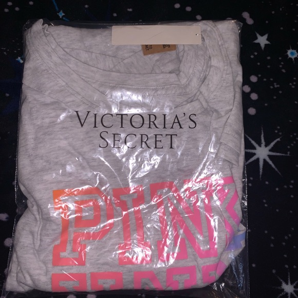 Victoria’s Secret PINK Heather Grey Pink Neon Bubble Gradient Size XL - Picture 10 of 13